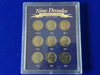 1910-1990 Nine Decades of American Nickels.