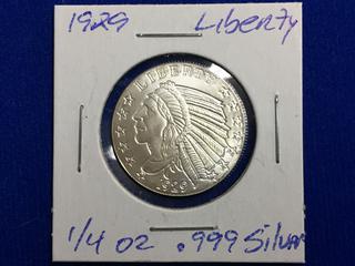 1929 Golden State Mint .999 Fine Silver Coin.