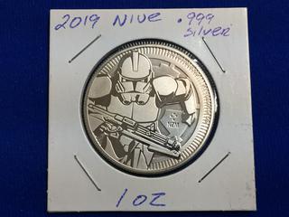 2020 One Ounce .999 Silver Coin, "Stormtrooper".