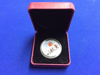 2017 Canada Ten Dollar Coloured Calgary Flames Coin.