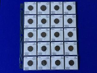 USA Indian Head One Cent Coin Set.