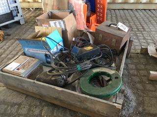 Quantity of Assorted Welding Cables, 50 Amp Twist Lock Plugs and Nozzles.
