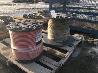 (1) Roll of Frontier Red 200 WP 1/4in x 500ft and (1) Roll of Grade R Acetylene Cable 3/16in.