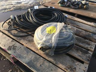 Industrial Grade Water Hose 3/4in I.D x 50ft and Heavy Duty Electrical Cord.