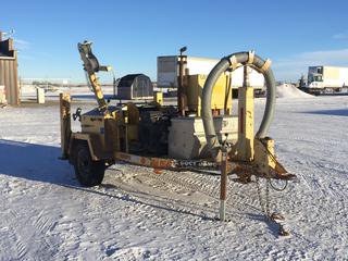 Duct Dawg Model DDH-75-T 14 Ft. S/A Underground Puller Trailer c/w Winch, Generator, ST225/75R15 Tires. S/N 61T17463 *Requires Repair Cable & Reel Damaged.*