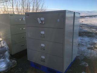 Fire Safe Filing Cabinet 44in x 22in x 52in H. *Keys In Office*