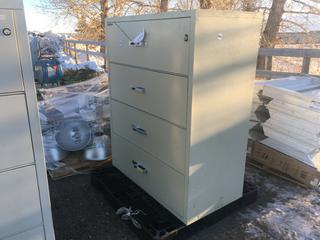 Fire Safe Filing Cabinet 44in x 22in x 52in H. *No Keys*