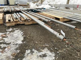 Assorted Lengths of Tube Scaffolding Braces. 