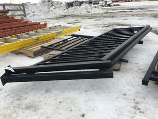 (2) Aluminum Stair Rails 8Ft L and (1) Black Straight Rail 5ft L.