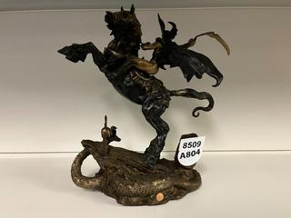 Franklin Mint "Nightmare's Bane" Bronze Sculpture. Approximately 10 in. Height.