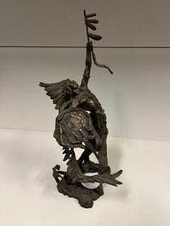 Franklin Mint "War Cry" Bronze Sculpture. Approximately 13 in. Height.