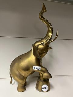 Brass Elephant Statue. Approximately 19 in. Height.