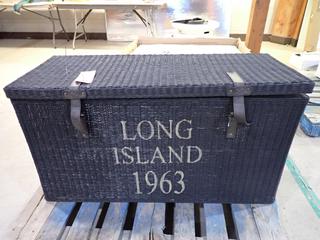 Unused Long Island Wicker Box 43in x 17in x 24in H.