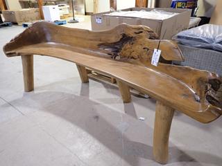 Unused Teak Root Bench 200cm L.