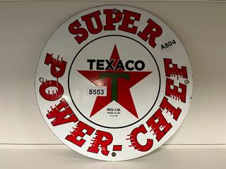 Porcelain Texaco Sign, 12in.