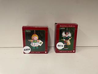 (2) Carlton Cards Christmas Ornaments.