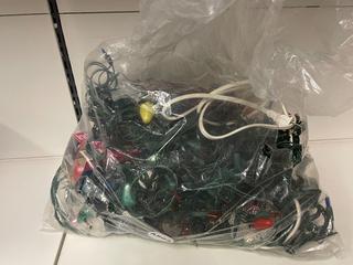 Qty of Assorted Christmas Decorations c/w Lights, Ornaments, Tinsel, Etc.