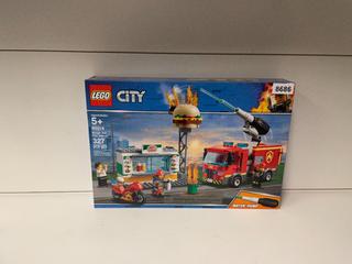 Lego City 327-Piece Burger Bar Fire Rescue Set. *Factory Sealed In Box.