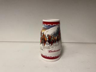 Budweiser 2010 "Dashing Through The Snow" Beer Stein.