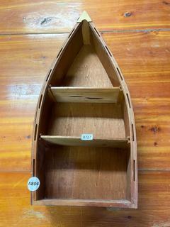 Canoe Shelf, 31-1/2in x 13-1/2in x 6in.