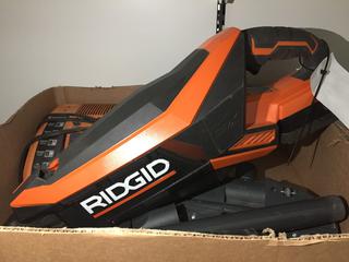 Ridgid Model R86090 18V Hand Vac c/w Battery, Charger and Attachments.