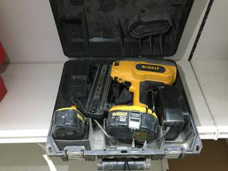 DeWalt DC608 18V 2in Brad Nailer c/w (2) Batteries and Charger.