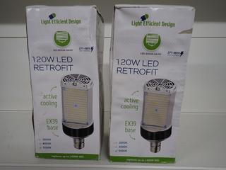 (2) Light Efficient Design LED-8090M-G4 LED 100W Retrofit Bulbs.