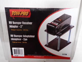 Tow-Pro RV Bumper Receiver Adapter, 2in, Tongue Capacity 200lbs.