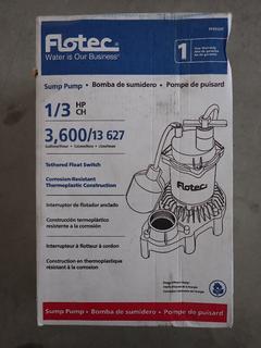 FloTec 1/3 HP Sump Pump, 15A, FPZS33T.