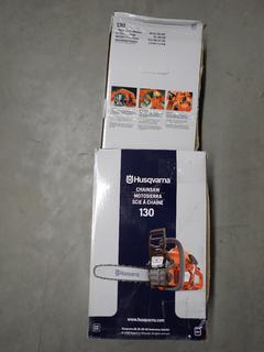 Husqvarna Chainsaw, 130 Engine 38CC, 16in Bar, 2.0 Max Power.