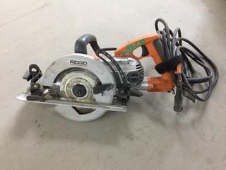 Ridgid R3210-1 7-1/4in Worm Drive Circular Saw, 120V, 60Hz, 15A.