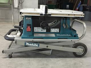 Makita Model 2704 10in Table Saw, 120V, 15A, 50-60Hz, S/N 41926A.