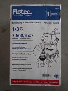 FloTec 1/3 HP Sump Pump, 15A, FPZS33T.