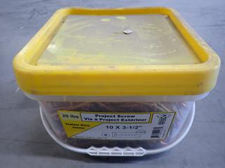 20 LB Pail of Yellow Zinc 10x3-1/2in Project Screws.