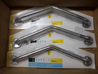 (3) Taymor Safety 135 Degree Grab Bars, 12in x 12in.