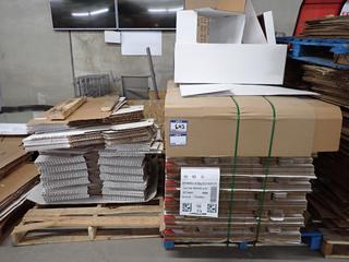 (150) Branded 5-Case Display Sleeves and Pallet of Assorted Cardboard Display Pieces.