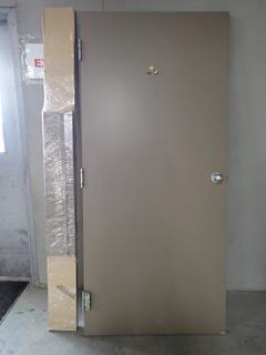 Solid 36in x 80in Door c/w Hardware and Frame.