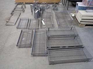 Assorted Metal Shelving, Hooks, Racks, Etc.