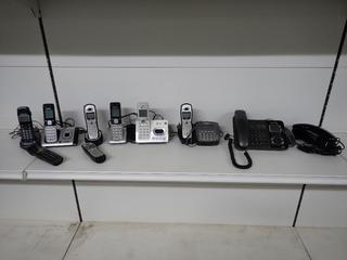 Assorted Cordless and Corded Phones.