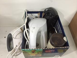 Kettle, Can Opener, Coffee Grinder and Mixer, No Attachments.