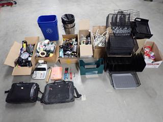 Pallet of Assorted Office Supplies, Stationary, Staple, File Sorters, Etc.