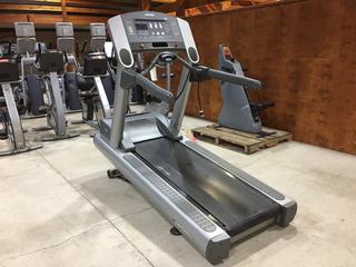 Life Fitness 95Ti Treadmill w/ FlexDeck Shock Absorption System, 0-15% Incline, 0.5-12 mph, 120V, 20 Amp Plug. S/N ATT 111147.