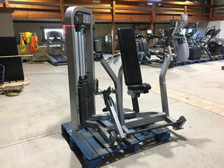 Life Fitness Chest Press Machine with 295lb Weight Stack, S/N PSCPSE001320.