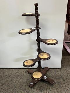 6-Tier Wood and Cork Plant Stand.