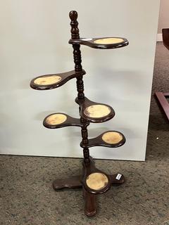 6-Tier Wood and Cork Plant Stand.