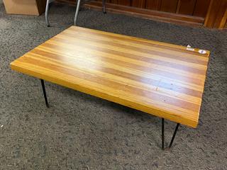 Wooden Coffee Table with Hairpin Legs, 10-1/2in x 9-1/4in x 13-1/4in.