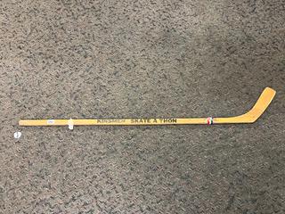 Kinsmen Skate A Thon Wooden Hockey Stick.