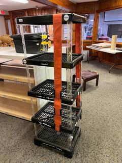 5-Tier Plastic Shelf, 20in x 17in x 57-1/2in.