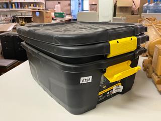 (2) Strata 24L Heavy Duty Boxes with Lids.