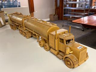 Hand Made Wooden Tanker Truck. Approximately 45 1/2 in. Long.